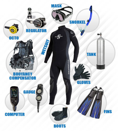 Amadive Con Dao Dive Center Basic SCuba Diving Gear