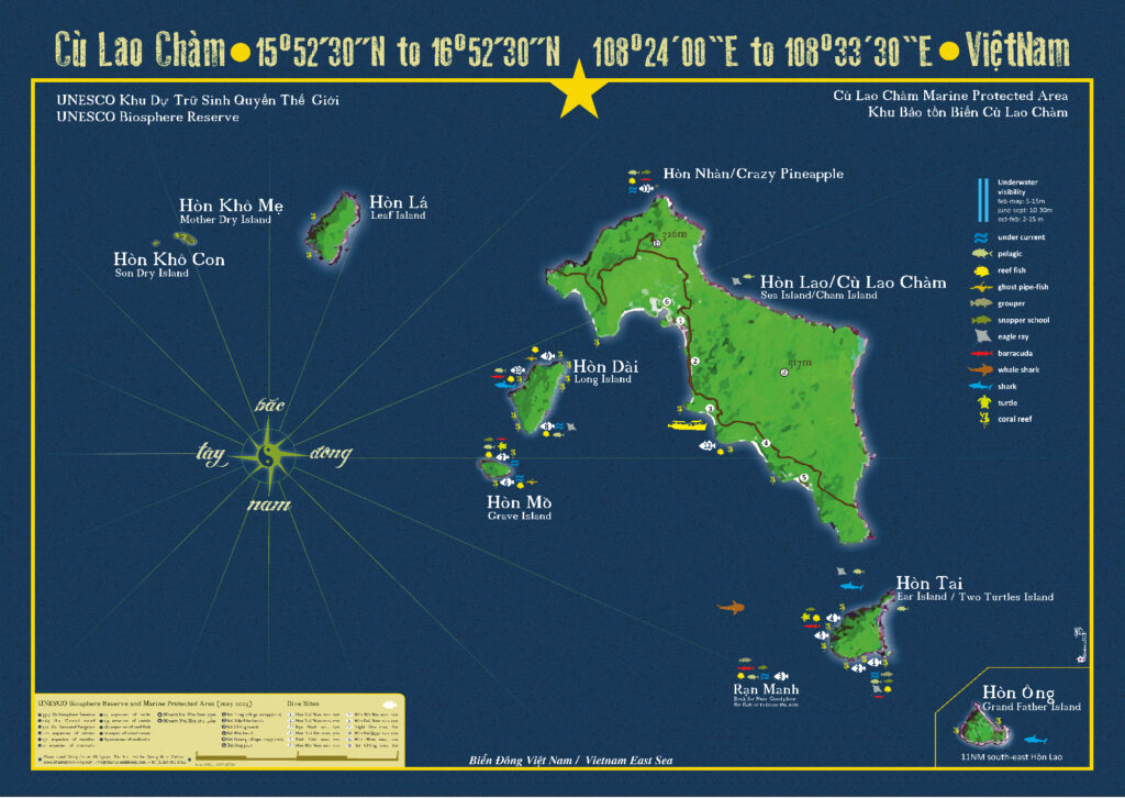 Cham island Dive Maps
