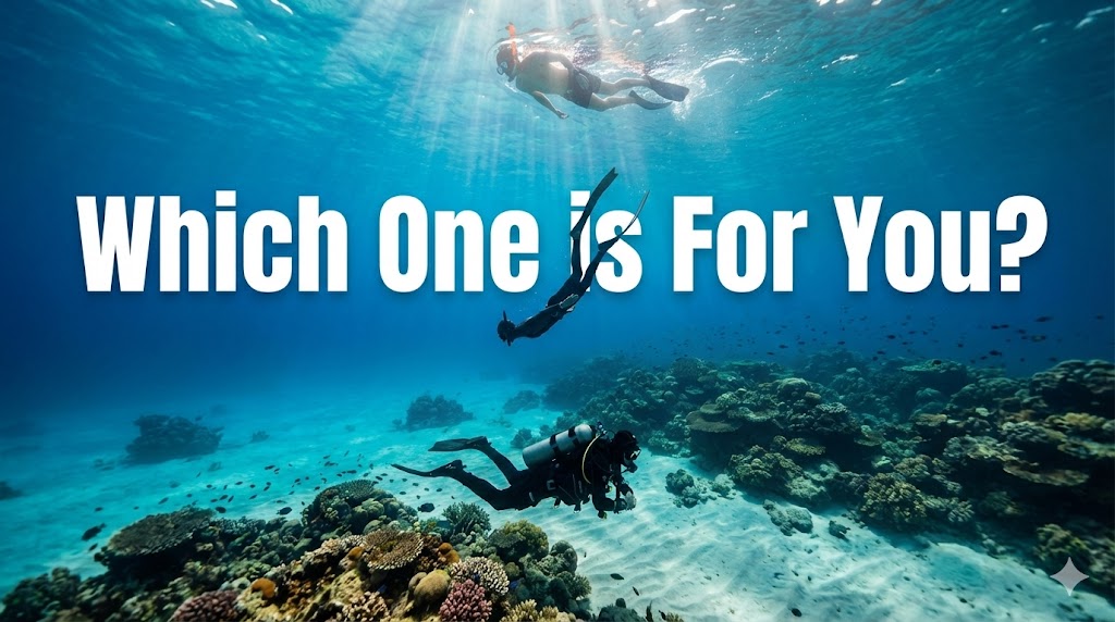 Compare ScubaDiving - Snorkeling - Freediving